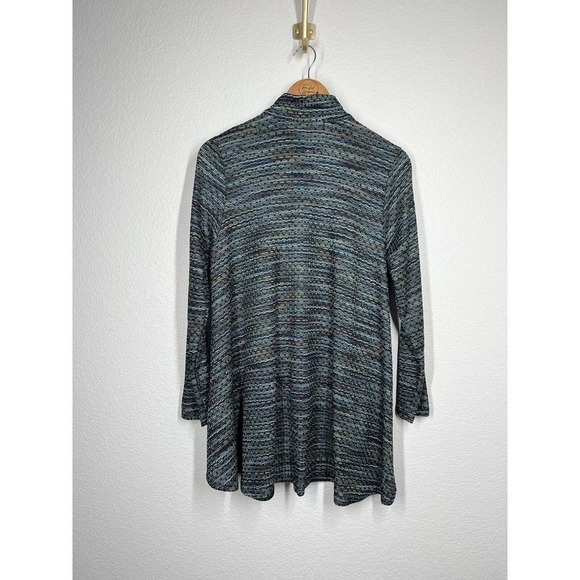 Comfy USA Medium M Textured Knit Zip Front Swing Sweater Jacket Lightweight - Picture 4 of 4